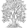 Mandala arbre papillons