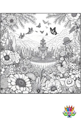 Mandala fontaine nature