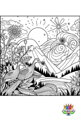 Mandala oiseau nature